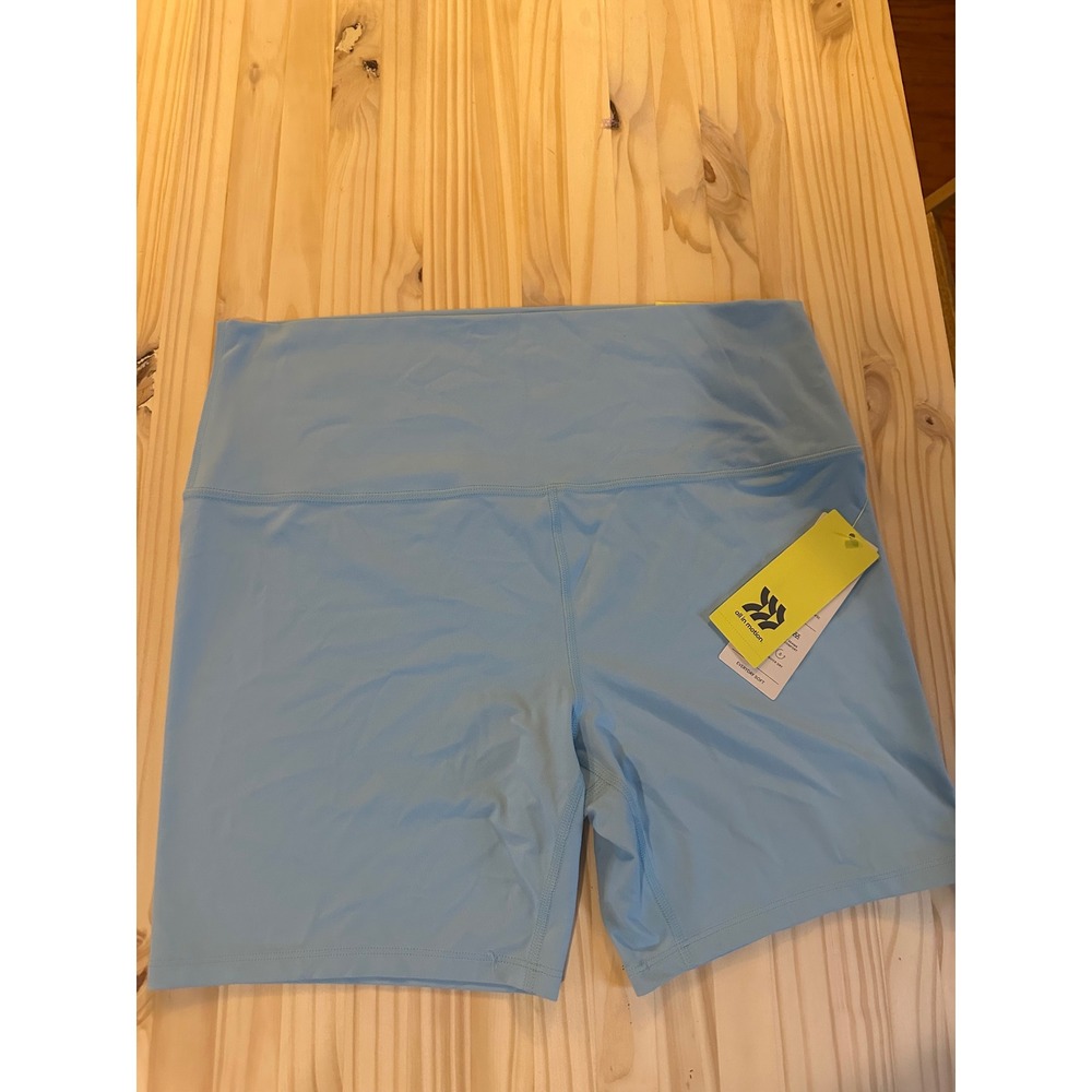 All in Motion Womens XXL Blue Everyday Soft Ultra High-Rise Bike Shorts NWT